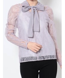 MERCURYDUO | 2WAYリボンパワショルレースブラウス(シャツ/ブラウス)