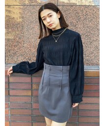 EMODA | ハイネックパフスリーブブラウス(シャツ/ブラウス)