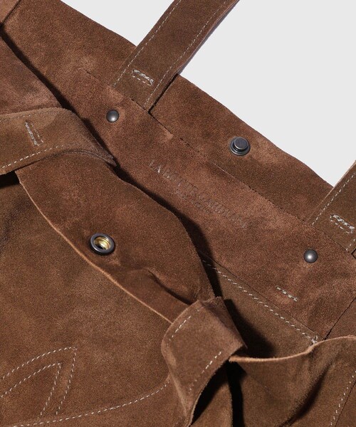 ADAM ET ROPE'(アダムエロペ)の「《別注》【La Botte Gardiane/ラボッテガーディアン】EX BAG SOLENE VELOURS(トートバッグ・メンズ・ベージュ・F)」の12枚目の写真
