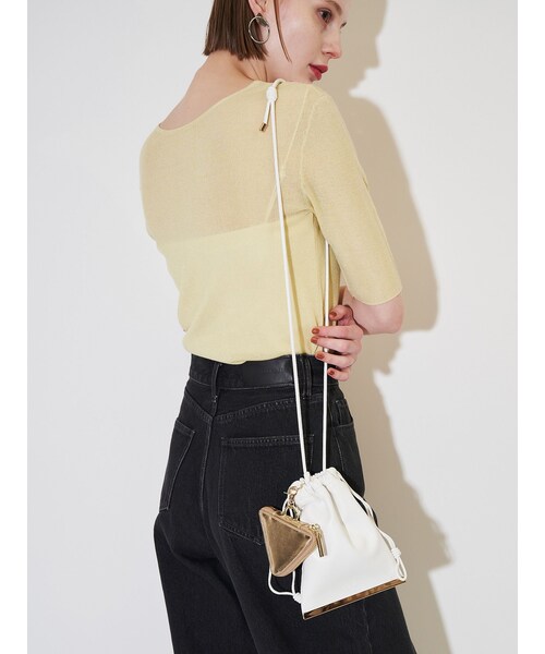 ELENDEEK（エレンディーク）の「MULTI SHOULDER BAG（ショルダーバッグ・レディース・オフホワイト/ブラック/ボルドー/ブラウン/シルバー・F）」の4枚目の写真