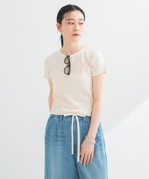 URBAN RESEARCH(アーバンリサーチ)の「『別注』Miller×URBAN RESEARCH Prib Tiny T-SHIRTS(Tシャツ/カットソー・レディース・IVORY/NVY BORDER/BLK BORDER・FREE)」の6枚目の写真