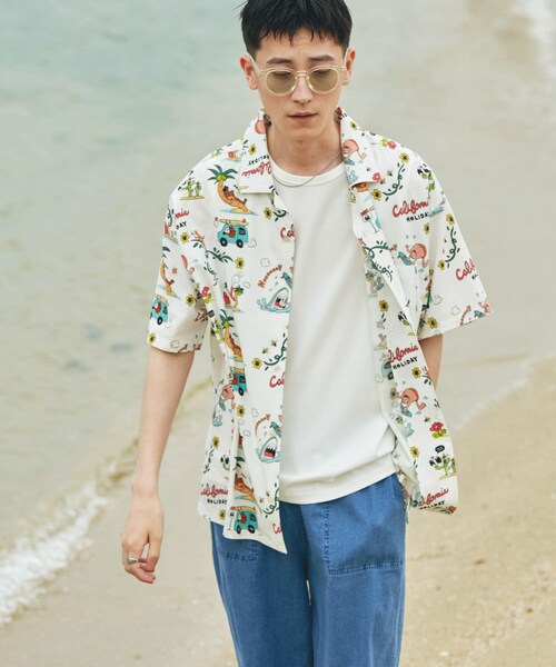 URBAN RESEARCH Sonny Label（アーバンリサーチサニーレーベル）の「アロハシャツ by Monkey Studio（シャツ/ブラウス・メンズ・グリーン/オフ/ネイビー・M/L）」の21枚目の写真
