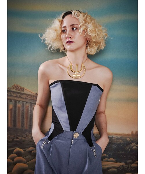 PAMEO POSE（パメオポーズ）の「Inverted Triangle Corset Black（ベルト・レディース・ブラック・F）」の5枚目の写真
