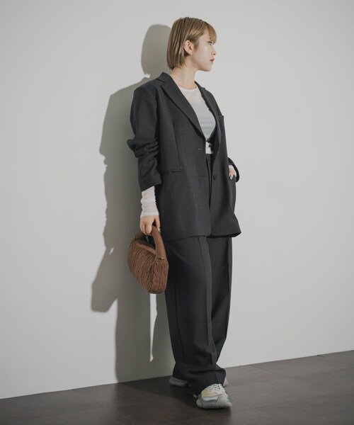 THE GOODLAND MARKET（ザグッドランドマーケット）の「cwtch　2TUCK WOOL SLACKS（その他パンツ・レディース・GRAY/CHARCOAL・1/2）」の9枚目の写真