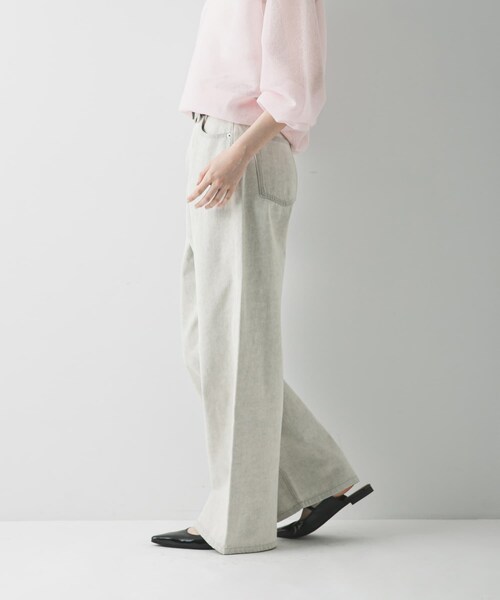 URBAN RESEARCH(アーバンリサーチ)の「『別注』PICCADILLY×URBAN RESEARCH デニムストレートパンツ(デニムパンツ・レディース・LT GRAY/LT INDIGO・36/38/40)」の6枚目の写真