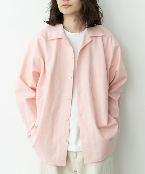 URBAN RESEARCH Sonny Label（アーバンリサーチサニーレーベル）の「ARMY TWILL　COTTON LINEN UTILITYSHIRTS（シャツ/ブラウス・メンズ・ECRU/PINK/GREEN/CHARCOAL・S/M）」の4枚目の写真