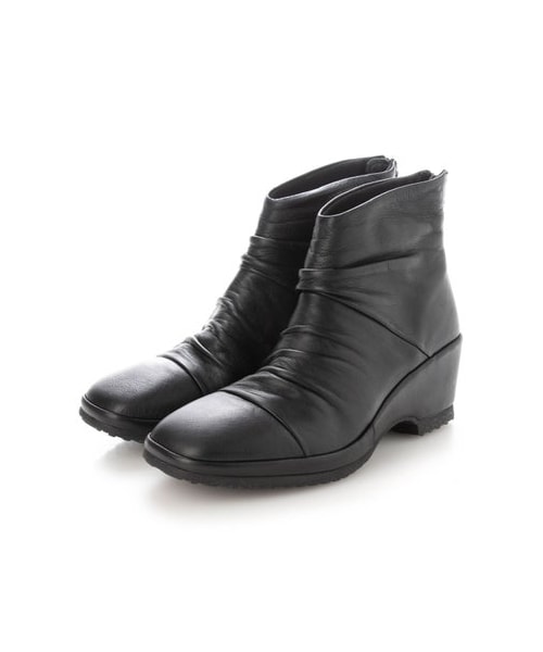 D'ICI（ディッシィ）の「モード エ ジャコモ ディッシィ MODE ET JACOMO DICI ドレープデザインウェッジソールショートブーツ （ブーツ・レディース・BL/DBR・220/22cm/225/22.5cm/230/23cm/235/23.5cm/240/24cm/245/24.5cm）」の8枚目の写真