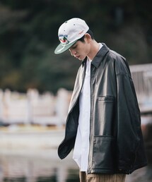 URBAN RESEARCH | UNTRACE　レザーカバーオール(カバーオール)