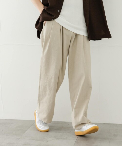 SENSE OF PLACE by URBAN RESEARCH（センスオブプレイスバイアーバンリサーチ）の「ドライタッチワイドパンツ（その他パンツ・メンズ・BLACK/GREIGE/GREEN・M/L）」の18枚目の写真