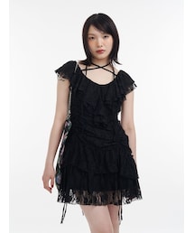 jouetie | フリルレースギャザーワンピース(ワンピース)
