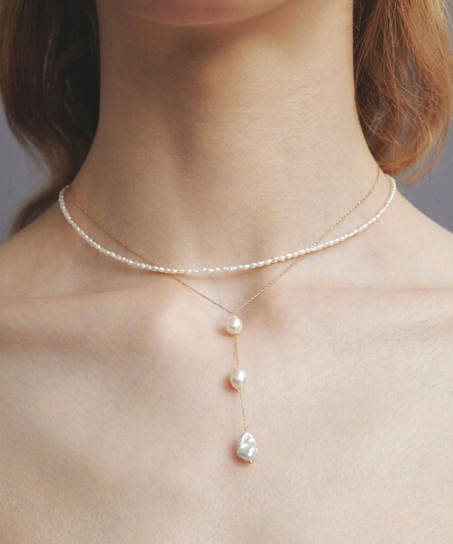 ROPE'（ロペ）の「【WEB限定】【les bonbon (ル ボンボン)】dot blessing pearl necklace（ネックレス・レディース・ホワイト・F）」の3枚目の写真
