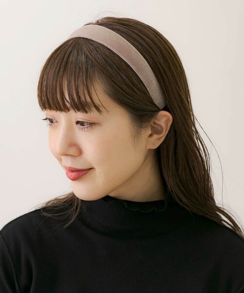 URBAN RESEARCH Sonny Label（アーバンリサーチサニーレーベル）の「ベロアカチューシャ（カチューシャ・レディース・ベージュ/ブラック・one）」の2枚目の写真