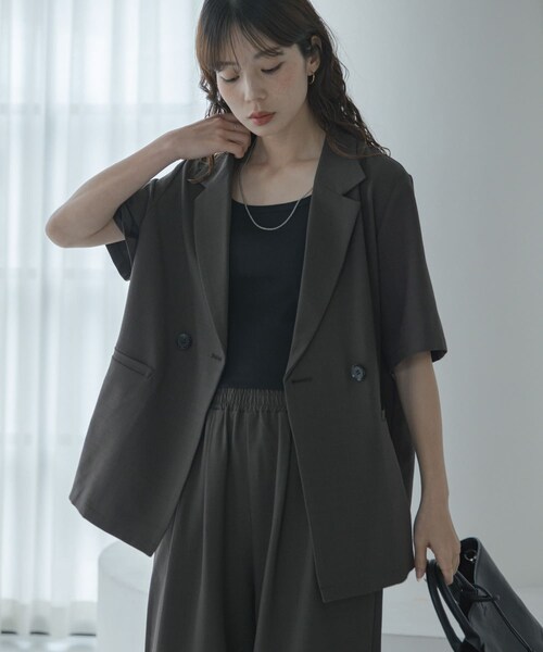 URBAN RESEARCH Sonny Label（アーバンリサーチサニーレーベル）の「ハイスペジャケットパンツセットアップ（セットアップ・レディース・オフ/チャコール・Free）」の15枚目の写真
