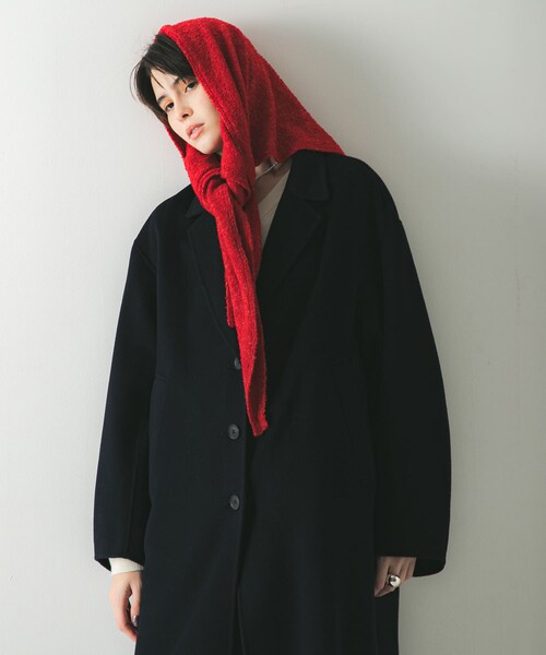 URBAN RESEARCH（アーバンリサーチ）の「ウールカシミヤサンカクストール（ストール/ショール・レディース・WHITE/RED/NAVY・-）」の22枚目の写真
