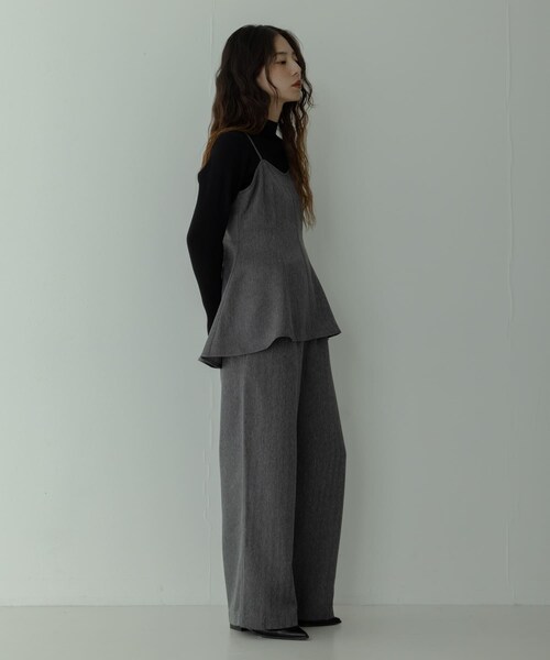 URBAN RESEARCH Sonny Label（アーバンリサーチサニーレーベル）の「ヘリンボーンキャミ×パンツセットアップ（サロペット/オーバーオール・レディース・グレー系/ブラウン系・Free）」の19枚目の写真