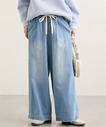 nissen | 柔らかワイドイージーデニムパンツ(パンツ)