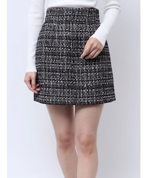 MERCURYDUO | 【セットアップ着用可】ツイードミニスカート(スカート)
