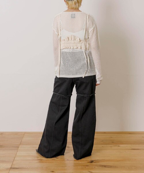 THE GOODLAND MARKET（ザグッドランドマーケット）の「old honey　-OH- 45℃ pants（その他パンツ・レディース・white/black・FREE）」の21枚目の写真
