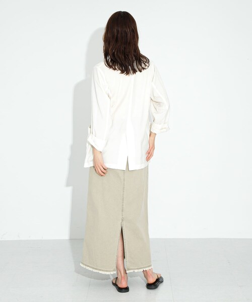 URBAN RESEARCH Sonny Label（アーバンリサーチサニーレーベル）の「コットンツイルタックナロースカート（スカート・レディース・ピンク/グレージュ・36/38）」の5枚目の写真