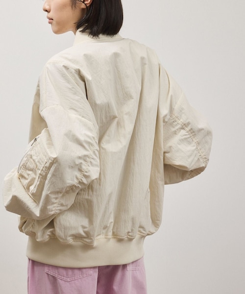 ADAM ET ROPE'（アダムエロペ）の「【PROVOKE for ADAM ET ROPE' 】別注 MA-1（MA-1・レディース・オフホワイト/ベージュ/ベージュ系/ネイビー・F）」の14枚目の写真