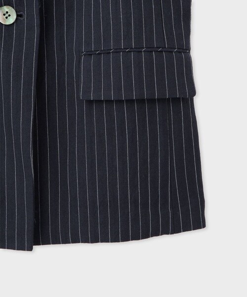 ROPE'（ロペ）の「【drawell（ドロウェル）】STRIPE PEAK LAPEL JK｜ジャケット（テーラードジャケット・レディース・ライトグレー/ネイビー・F）」の8枚目の写真
