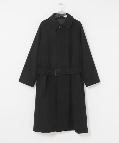 URBAN RESEARCH（アーバンリサーチ）の「WOOL BEAVER BELTED COAT（ステンカラーコート・メンズ・BLACK/MOCHA/BROWN・M/L）」の12枚目の写真