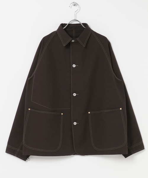 URBAN RESEARCH DOORS(アーバンリサーチドアーズ)の「FORK&SPOON PEダックカバーオール(カバーオール・メンズ・INK BLACK/BROWN・4/5)」の2枚目の写真