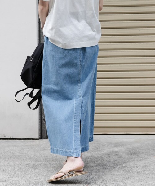 URBAN RESEARCH DOORS（アーバンリサーチドアーズ）の「FORK&SPOON　綿麻デニムスカート（デニムスカート・レディース・USED/ONEWASH・1/2）」の4枚目の写真