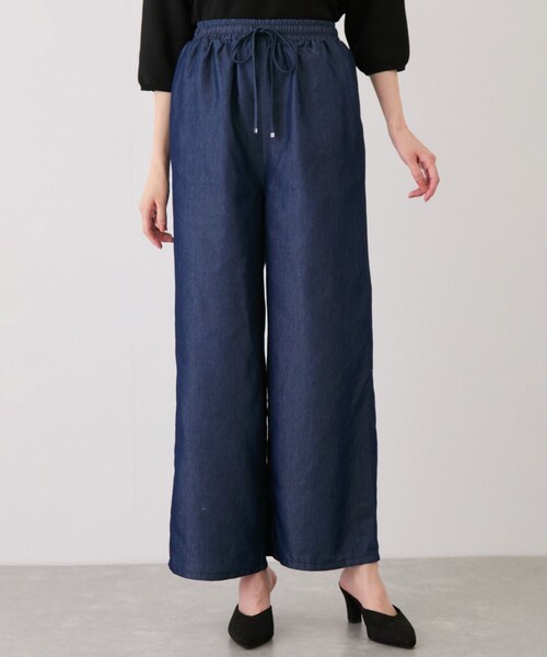 Jayro(ジャイロ)の「デニムワイドパンツ(デニムパンツ・レディース・ブラック/ネイビー/サックス・F)」の2枚目の写真