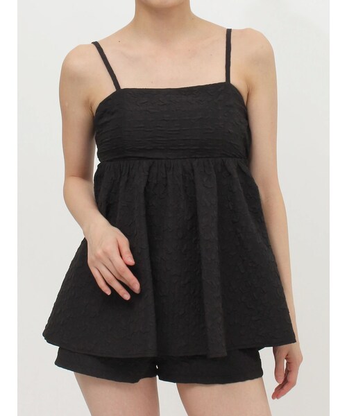 GYDA（ジェイダ）の「【SETUP着用可】ジャカードBACKリボンチュニック（チュニック・レディース・オフホワイト/ブラック・F）」の4枚目の写真