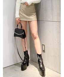 GYDA | フェイクレザーZIPスカートライクショーパン(スカート)