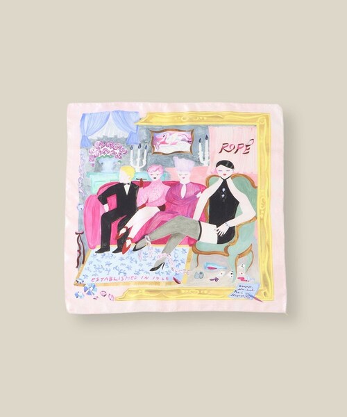 ROPE'（ロペ）の「【4 ARTIST for ROPE'】コラボ シルクスカーフ/Sサイズ（バンダナ/スカーフ・レディース・ダークグリーン/サックス/レッド/ピンク・F）」の15枚目の写真