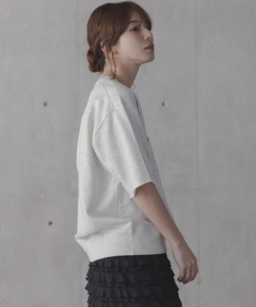 URBAN RESEARCH Sonny Label（アーバンリサーチサニーレーベル）の「『別注』CHAMPION×Sonny Label　ロゴスウェットTシャツ（スウェット・レディース・ホワイト/スカイブルー/ネイビー/オートミール・M/L）」の20枚目の写真