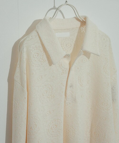 SENSE OF PLACE by URBAN RESEARCH（センスオブプレイスバイアーバンリサーチ）の「シアーペイズリーポロシャツ（ポロシャツ・メンズ・IVORY/CHARCOAL/BROWN・M/L）」の11枚目の写真
