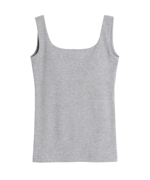 ELENDEEK（エレンディーク）の「SQUARE NECK PAD TANK（タンクトップ・レディース・オフホワイト/グレー/ブラック/ピンク/イエロー/ブラウン/パープル・F）」の11枚目の写真