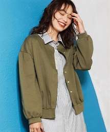nissen | 大きいサイズゆるシルエットやわらかデザインジャケット(ノーカラージャケット)