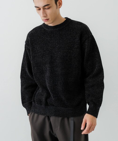 URBAN RESEARCH（アーバンリサーチ）の「ローゲージモールニット（ニット/セーター・メンズ・WHITE/GREEN/NAVY/BLACK・M/L）」の15枚目の写真