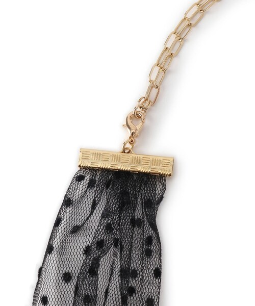ROPE' PICNIC(ロペピクニック)の「オーガンジーチュールリボンネックレス(ネックレス・レディース・ブラック/ブラック系・F)」の6枚目の写真