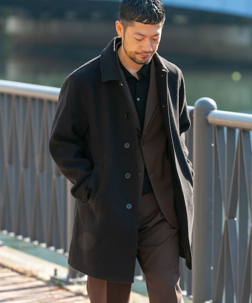 URBAN RESEARCH ROSSO(アーバンリサーチロッソ)の「『XLサイズあり』light meltonステンカラーコート(ステンカラーコート・メンズ・BLACK/NAVY/CHARCOAL/BROWN・M/L/XL)」の7枚目の写真