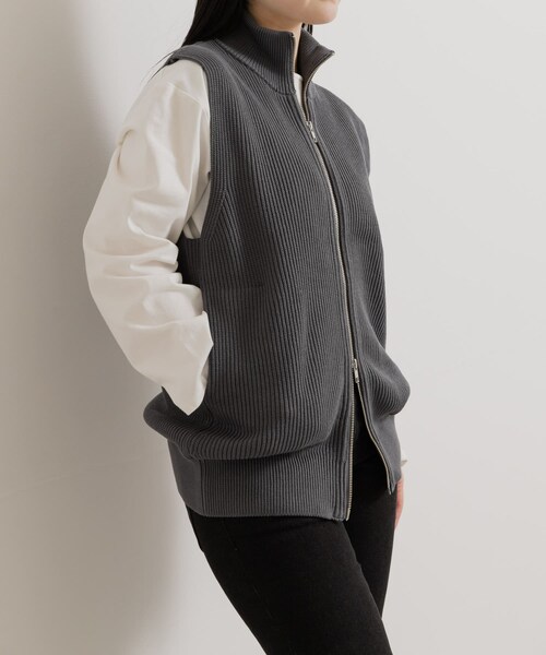 THE GOODLAND MARKET（ザグッドランドマーケット）の「米富繊維　MERCERIZED COTTON RIB VEST（ベスト・メンズ・40IVORY/12GRAY/24ORANGE・1/3）」の17枚目の写真