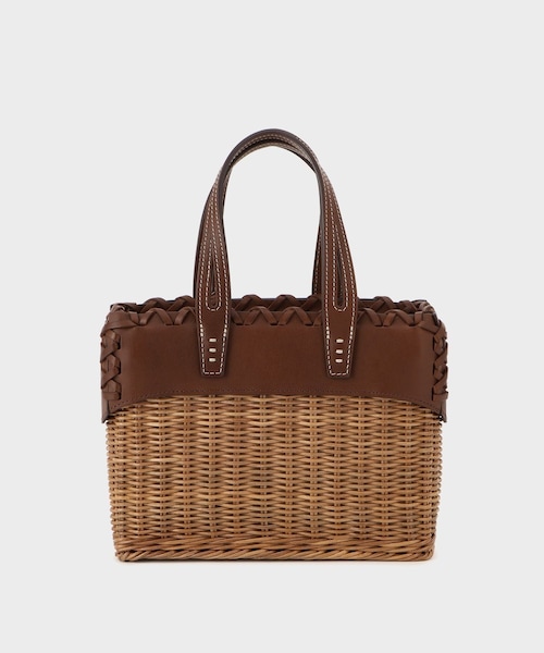 ROPE'(ロペ)の「【A VACATION(ア ヴァケーション)】RATTAN S|カゴバック(かごバッグ・レディース・ダークブラウン・F)」の2枚目の写真