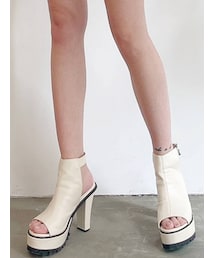 GYDA | タンクソールオープントゥ ショートブーツ(ブーツ)