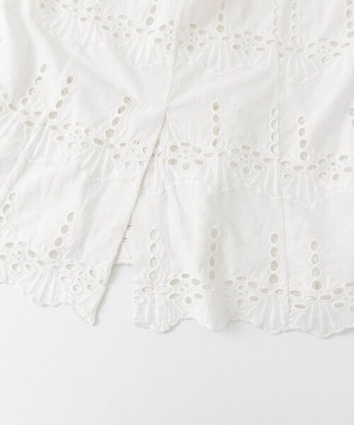 URBAN RESEARCH Sonny Label（アーバンリサーチサニーレーベル）の「コットンレースジャケット（テーラードジャケット・レディース・ブラック/オフ・FREE）」の12枚目の写真