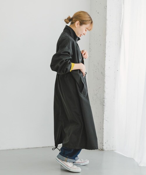 ITEMS URBANRESEARCH（アイテムズ アーバンリサーチ）の「モッズコート（モッズコート・レディース・KHK/BLK・FREE）」の7枚目の写真