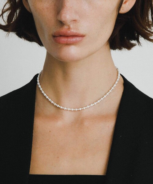 URBAN RESEARCH（アーバンリサーチ）の「decor『デコール』　Hematite Pearl Choker（ネックレス・レディース・SILVER・-）」の4枚目の写真