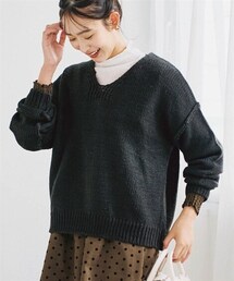 nissen | ＜大きいサイズ＞ゆるシルエットニットプルオーバー(ニット/セーター)