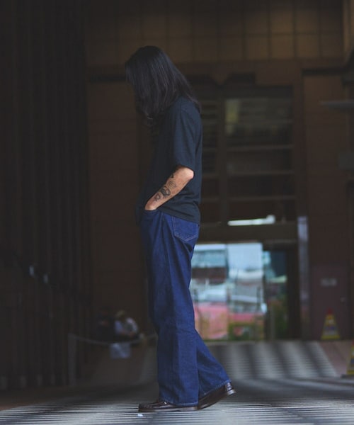 ADAM ET ROPE'（アダムエロペ）の「【BATONER for WILD LIFE TAILOR】WOOL天竺 ハーフスリーブ ニットポロ（ポロシャツ・メンズ・ブラック系・2/3/4）」の19枚目の写真