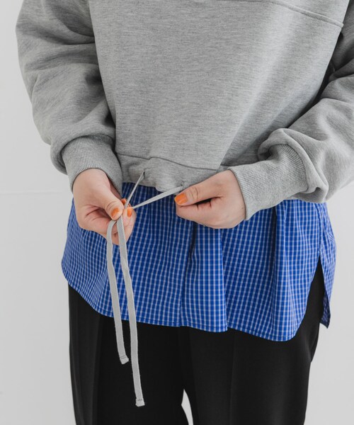 URBAN RESEARCH ROSSO（アーバンリサーチロッソ）の「F by ROSSO　ハーフジップスウェット（スウェット・レディース・GRAY/NAVY・FREE）」の12枚目の写真