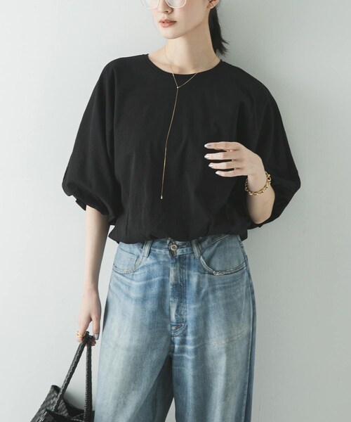 URBAN RESEARCH(アーバンリサーチ)の「バルーンカットソー(Tシャツ/カットソー・レディース・OFF WHITE/BLACK・Free)」の12枚目の写真