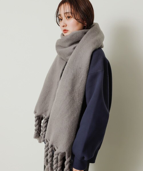 SENSE OF PLACE by URBAN RESEARCH（センスオブプレイスバイアーバンリサーチ）の「『ユニセックス』ボリュームストール（ストール/ショール・メンズ・GRAY/BLACK/BLUE・one）」の14枚目の写真